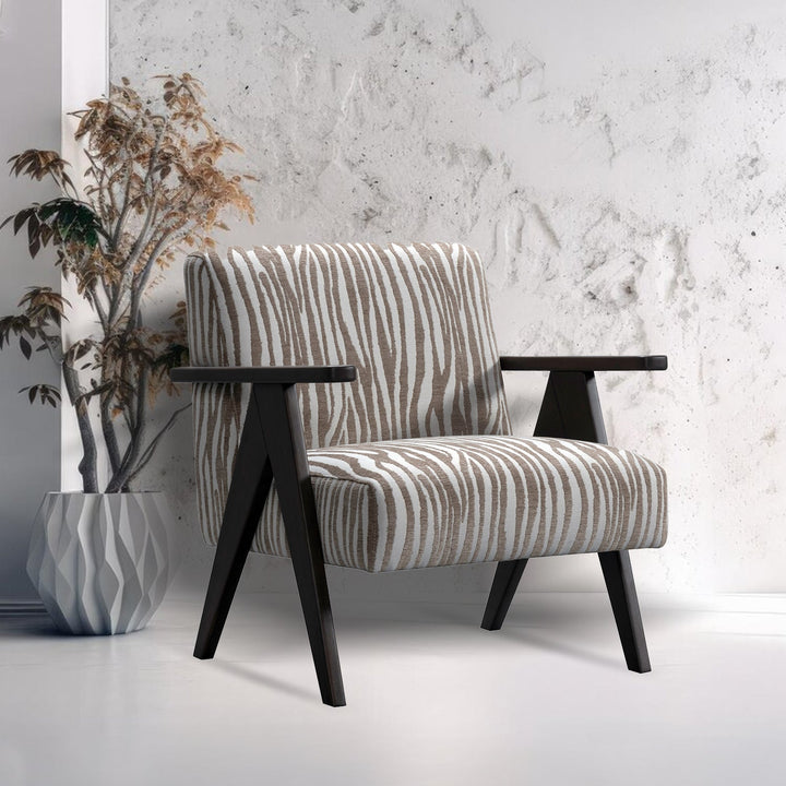 Japandi mixed weave fabric 1 seater sofa stua primary product view.