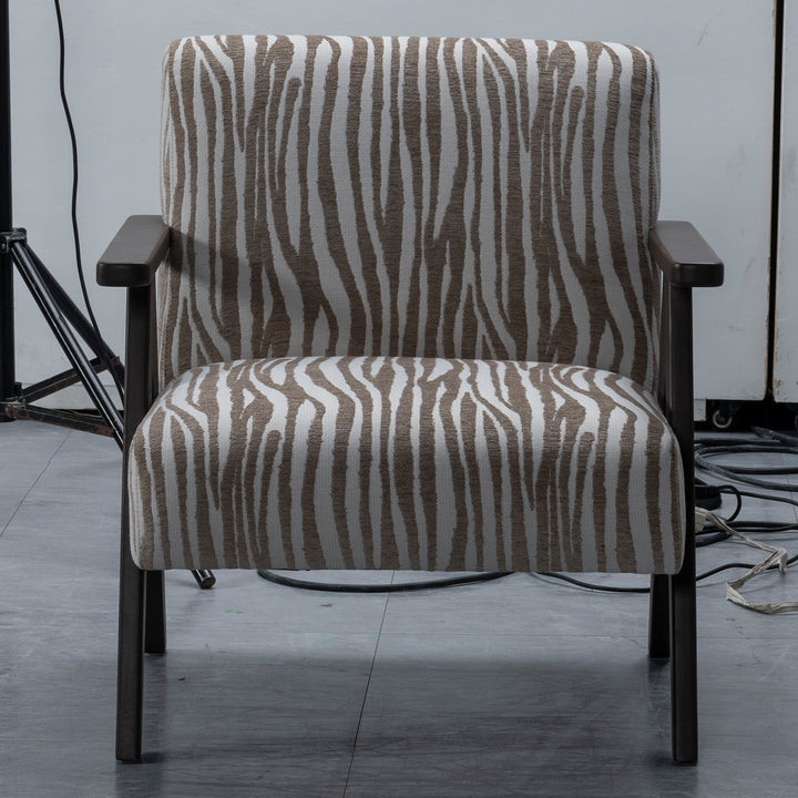 Japandi mixed weave fabric 1 seater sofa stua in real life style.