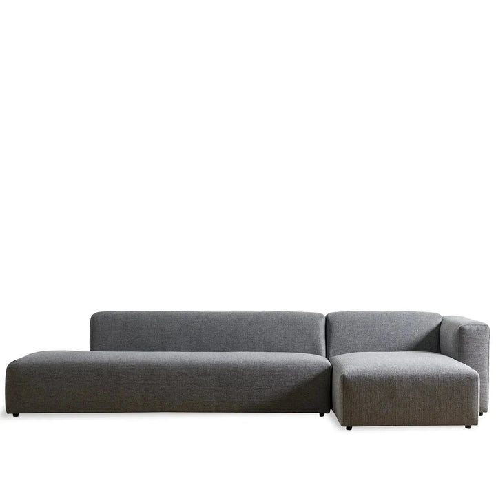 Minimalist mixed weave fabric l shape sectional sofa pavilion 3+l in close up details.