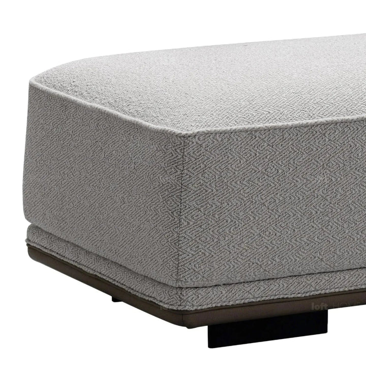 Minimalist mixed weave fabric modular ottoman eleganza l material variants.