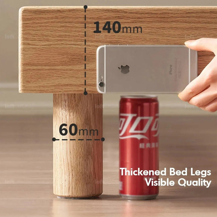 Scandinavian oak wood platform bed grimm situational feels.
