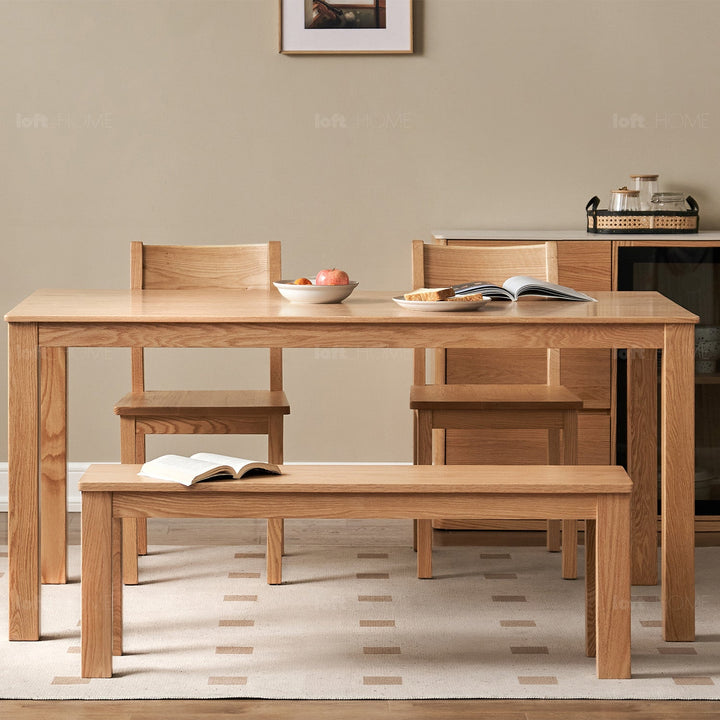 Scandinavian Oak Wood Dining Bench LIGNA