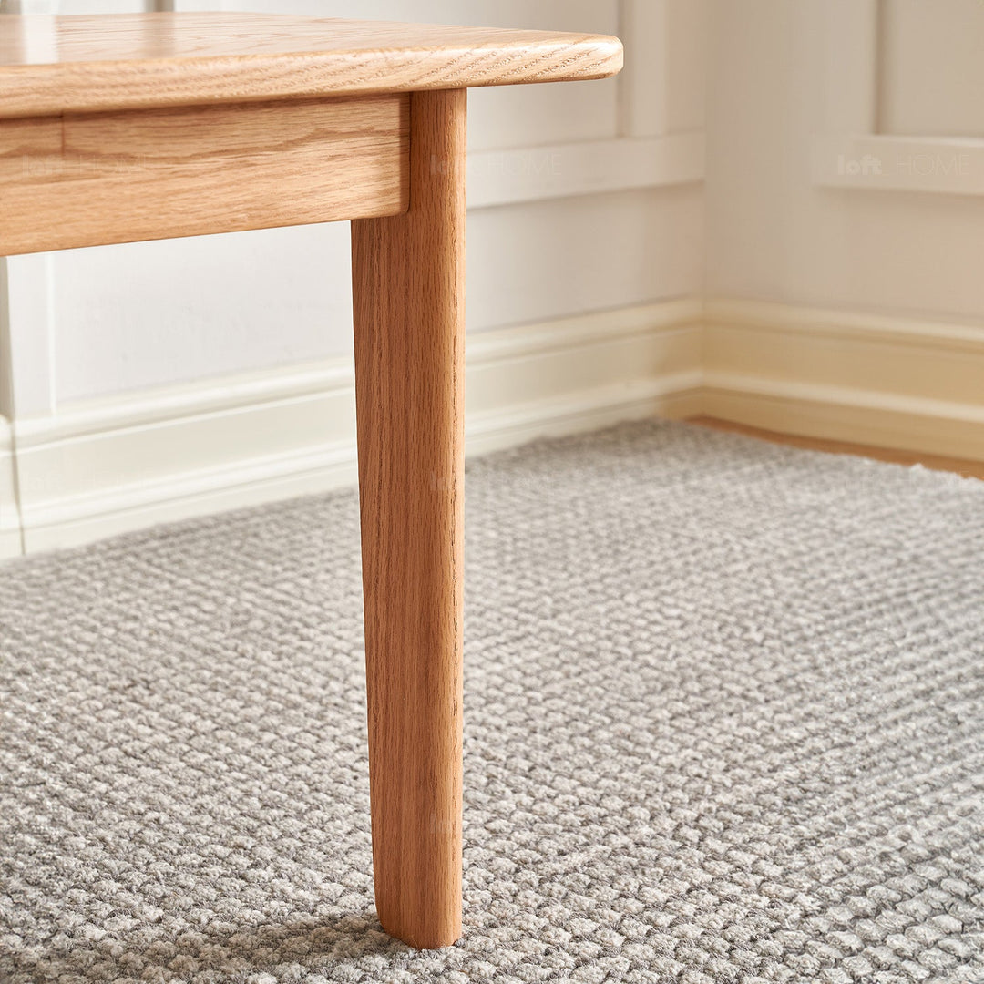 Scandinavian Oak Wood Dining Bench With Backrest RESTLY