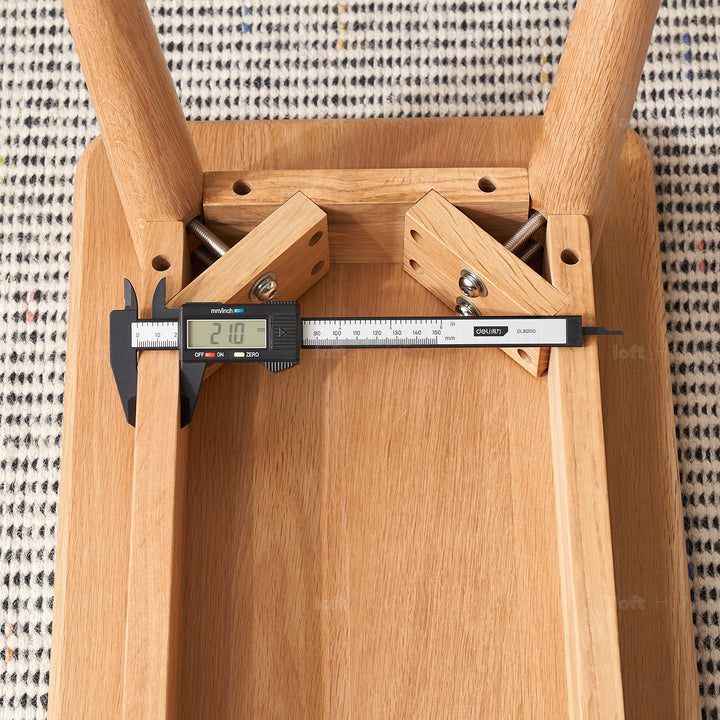 Scandinavian Oak Wood Dining Bench With Cushion SERENO