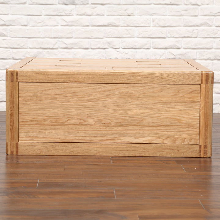 Scandinavian oak wood chest of drawers breeze detail 12.