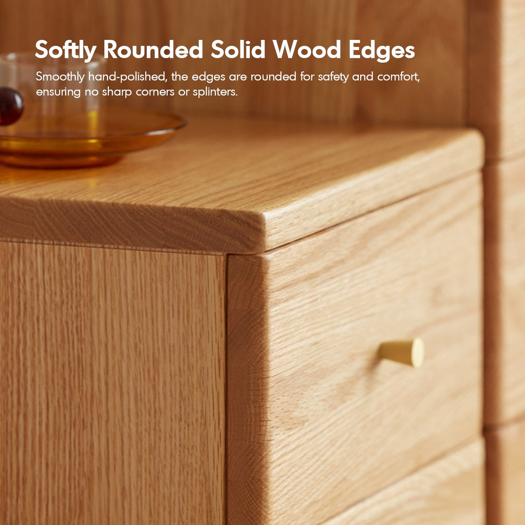 Scandinavian oak wood chest of drawers line situational feels.