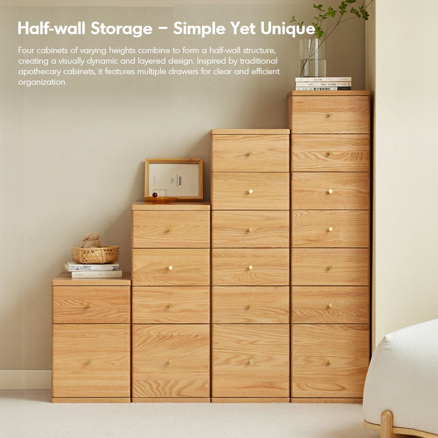 Scandinavian Oak Wood Chest Of Drawers LINE