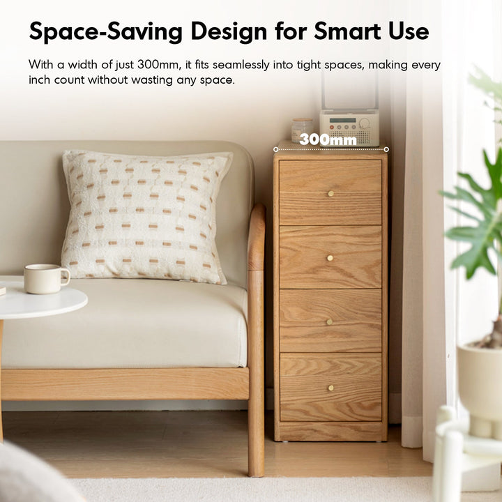 Scandinavian Oak Wood Chest Of Drawers STACK