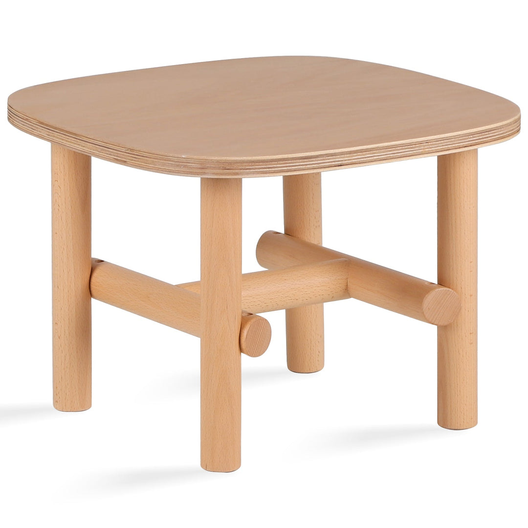 Scandinavian Beech Wood Side Table HILDA