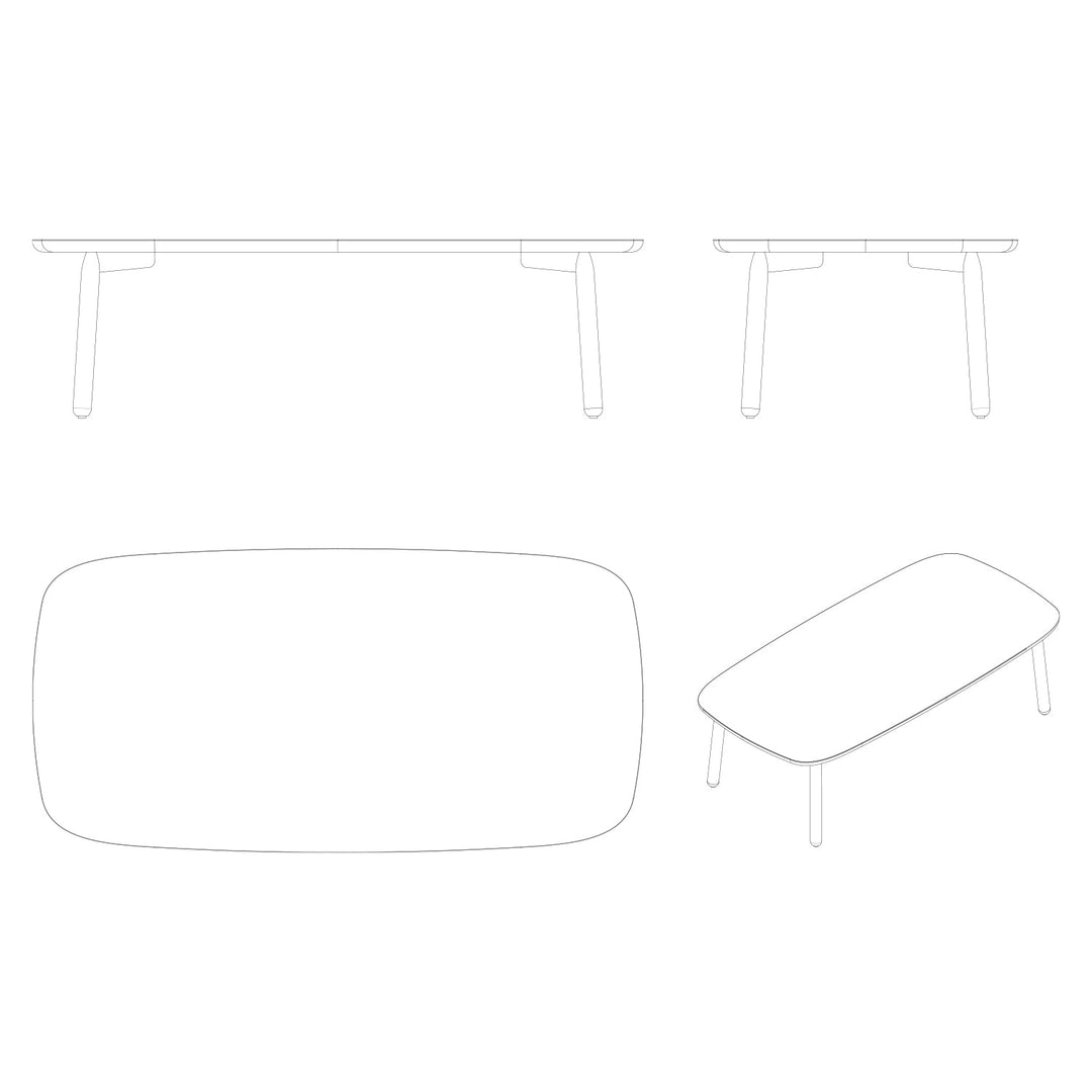 Scandinavian Oak Wood Coffee Table MAY