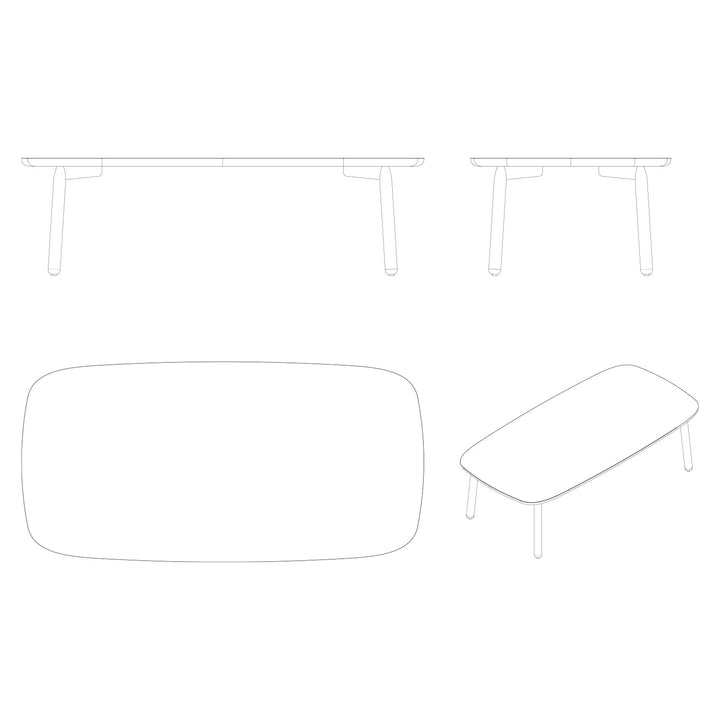 Scandinavian Oak Wood Coffee Table MAY