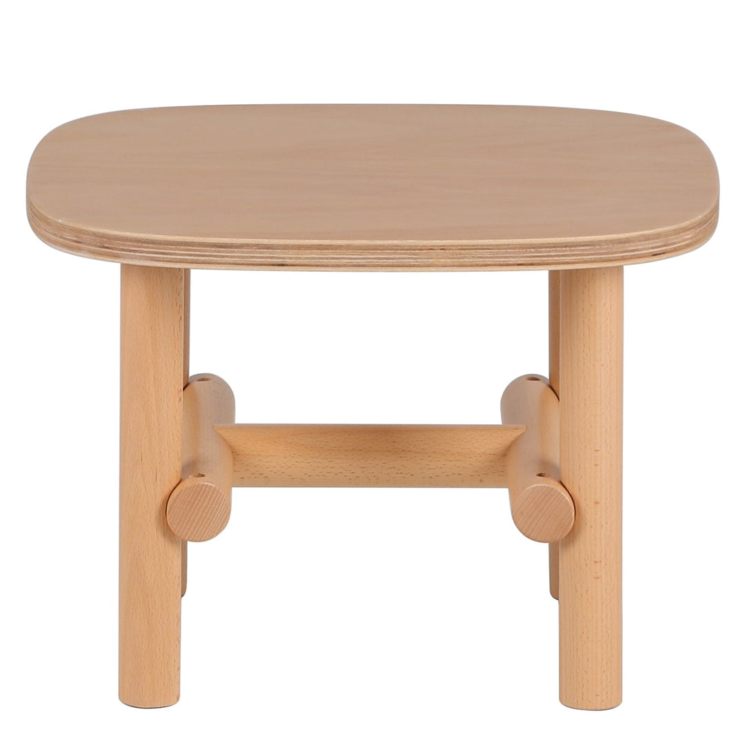 Scandinavian Beech Wood Side Table HILDA