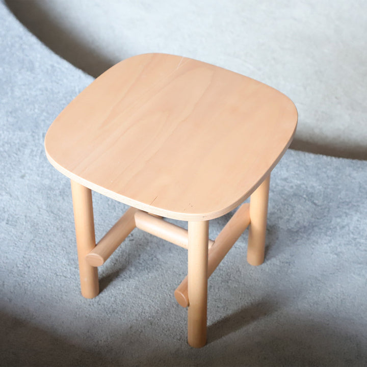 Scandinavian Beech Wood Side Table HILDA