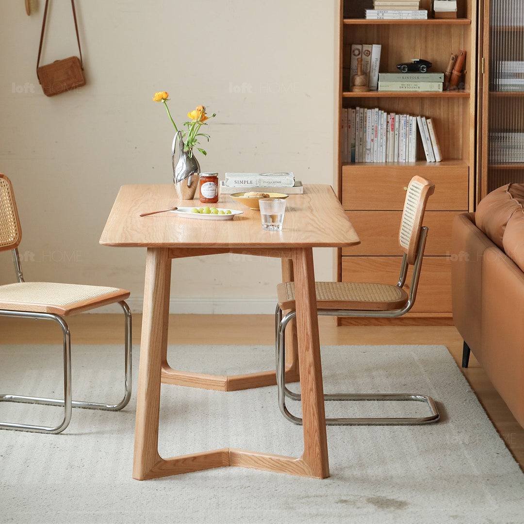 Scandinavian Oak Wood Dining Table BERLIN