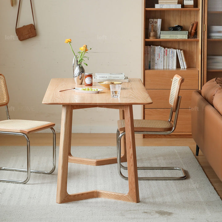 Scandinavian Oak Wood Dining Table BERLIN