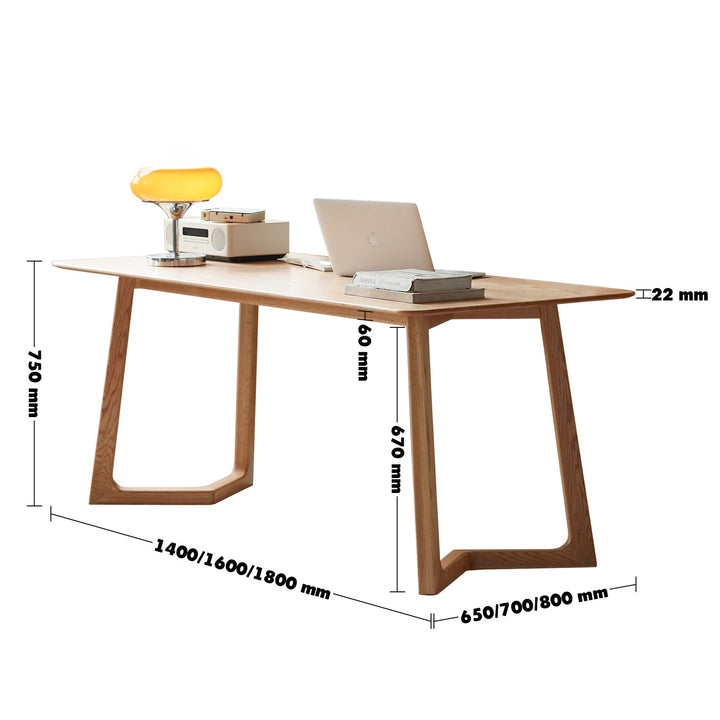 Scandinavian Oak Wood Dining Table BERLIN