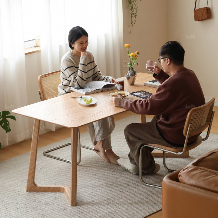 Scandinavian Oak Wood Dining Table BERLIN