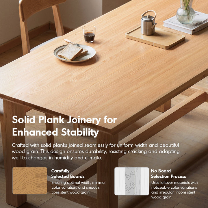 Scandinavian Oak Wood Dining Table HAVEN