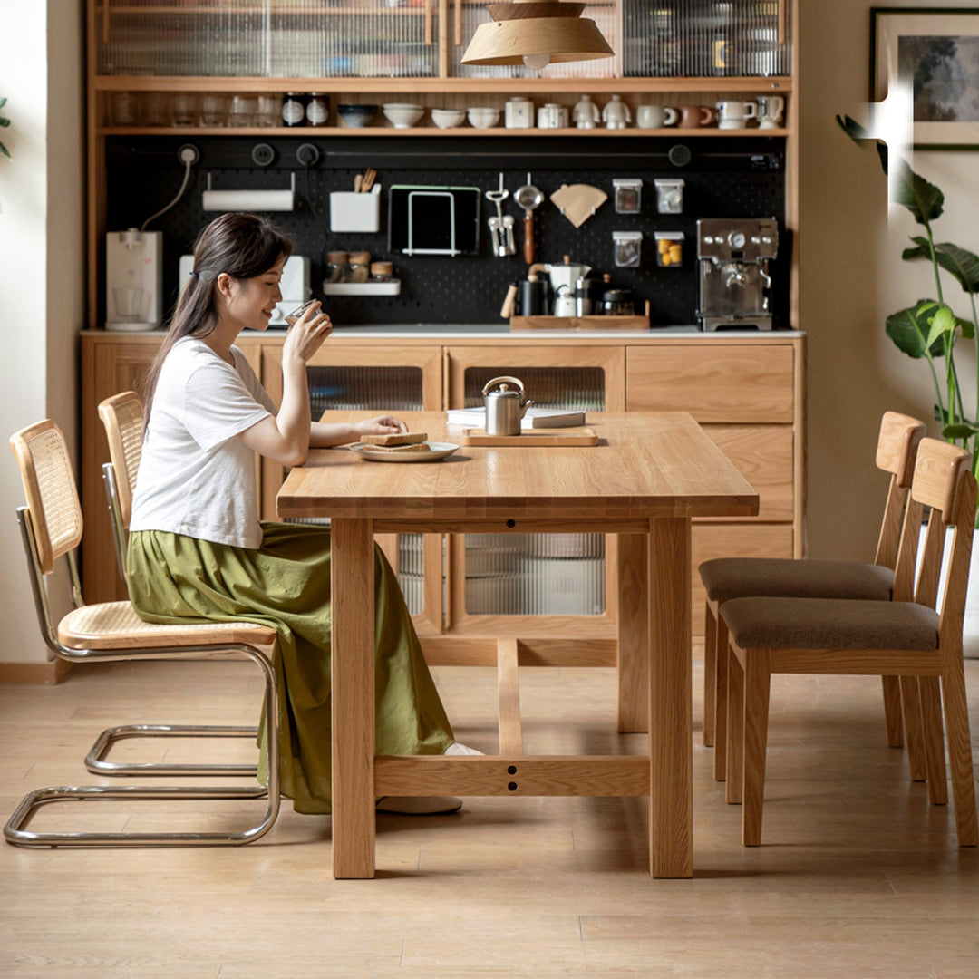 Scandinavian oak wood dining table haven detail 9.
