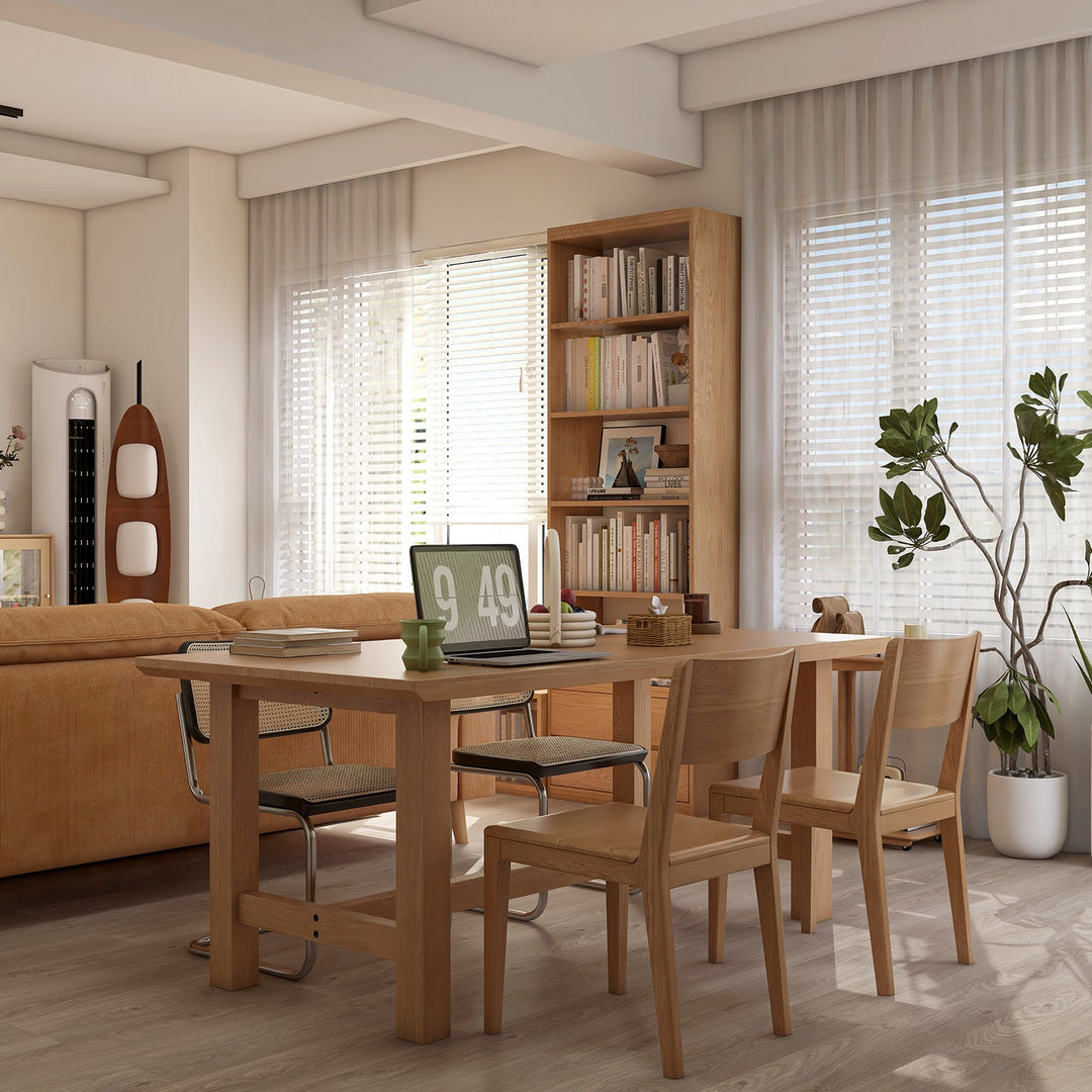 Scandinavian oak wood dining table haven detail 11.