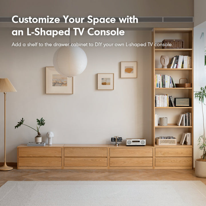 Scandinavian Oak Wood Bookshelf SHELFIX