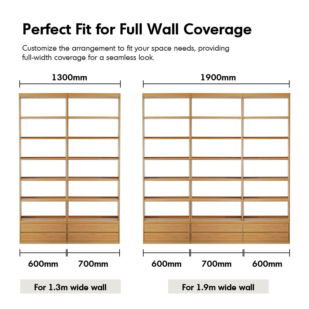 Scandinavian Oak Wood Bookshelf SHELFIX