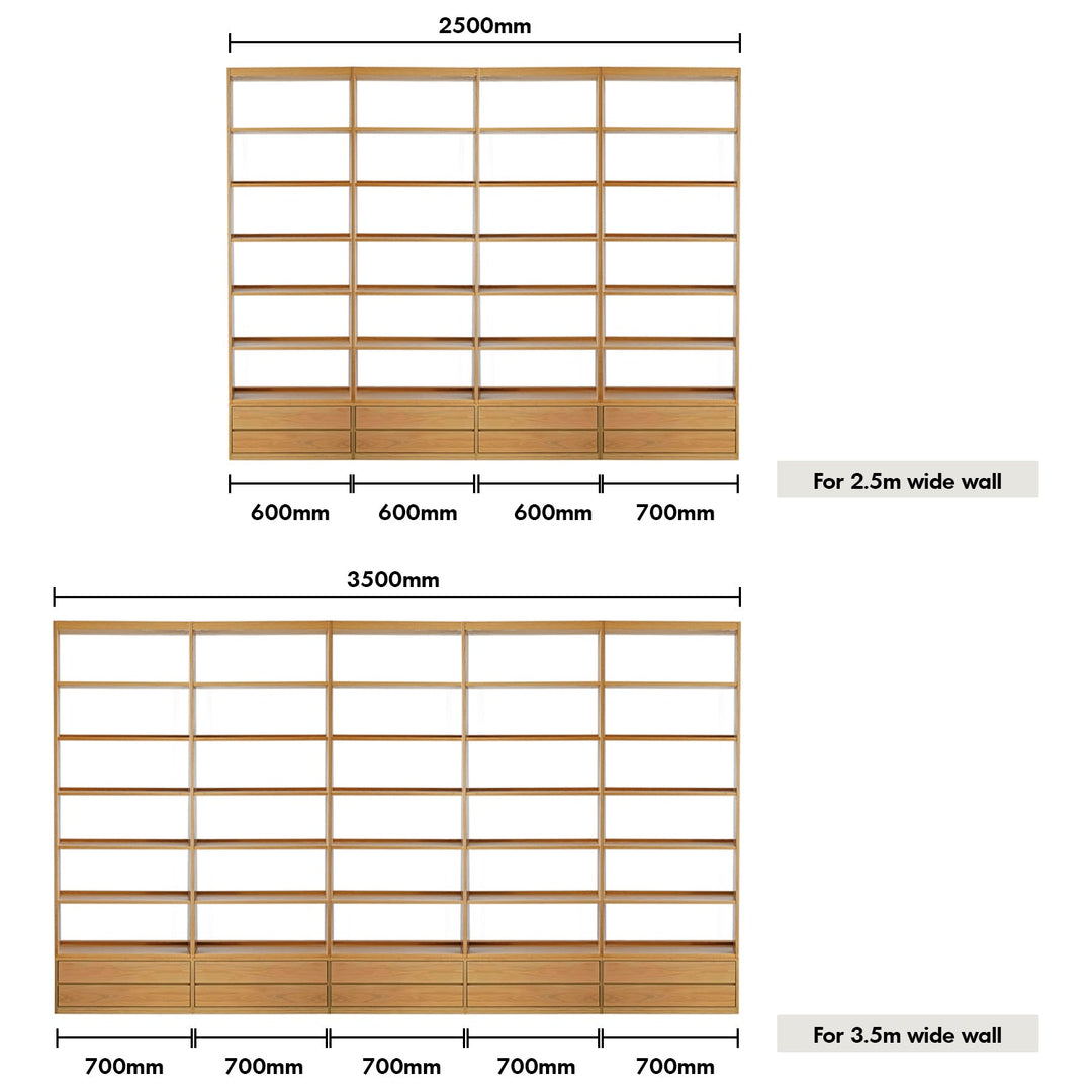 Scandinavian Oak Wood Bookshelf SHELFIX