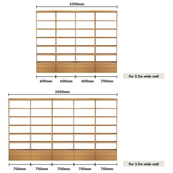 Scandinavian Oak Wood Bookshelf SHELFIX