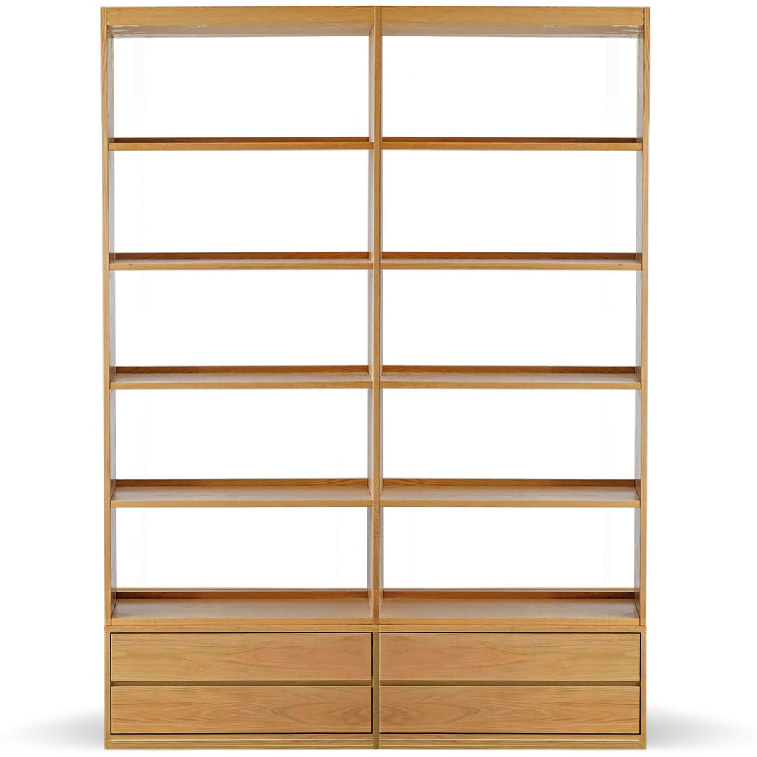 Scandinavian oak wood bookshelf shelfix detail 5.