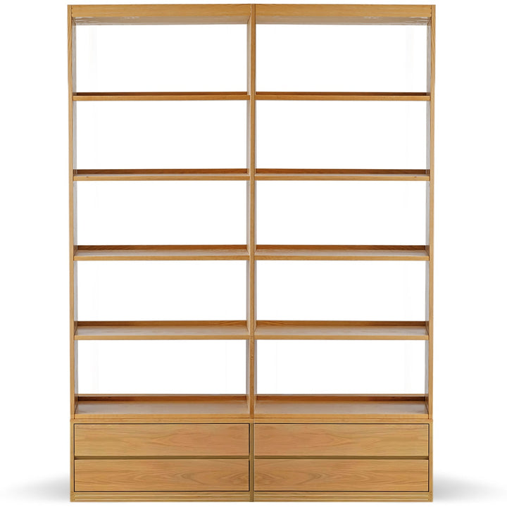 Scandinavian oak wood bookshelf shelfix detail 5.