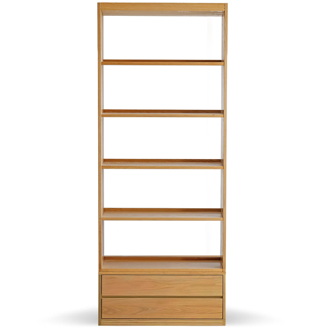 Scandinavian oak wood bookshelf shelfix detail 4.