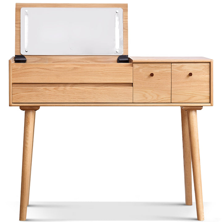 Scandinavian oak wood dressing table aura detail 12.