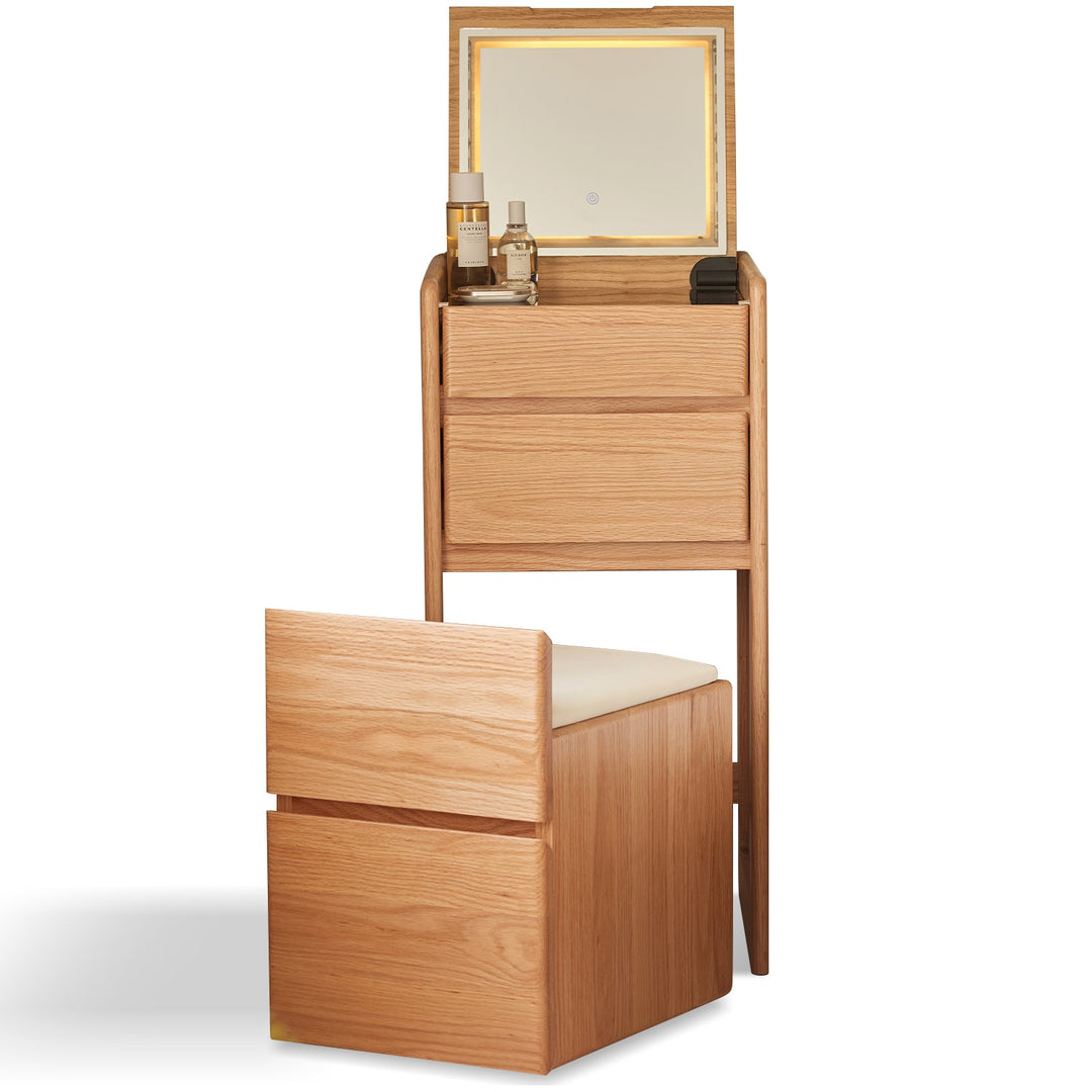 Scandinavian Oak Wood Dressing Table CLASSIC GLAM