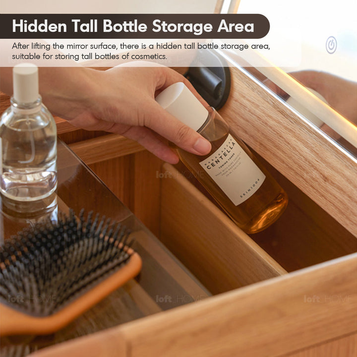 Scandinavian Oak Wood Dressing Table CLASSIC GLAM