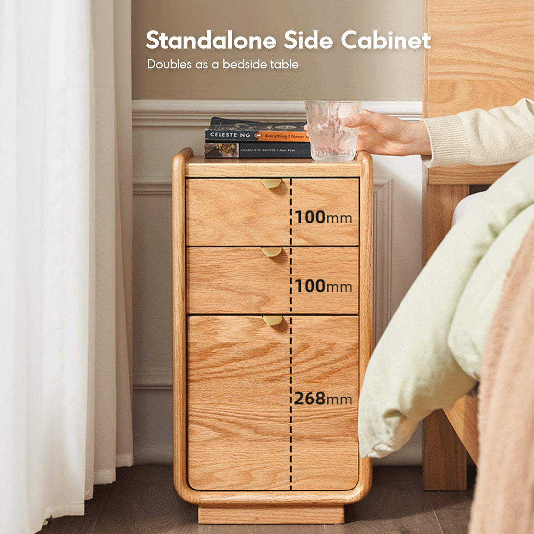 Scandinavian Oak Wood Dressing Table With Chest Of Drawers PURE