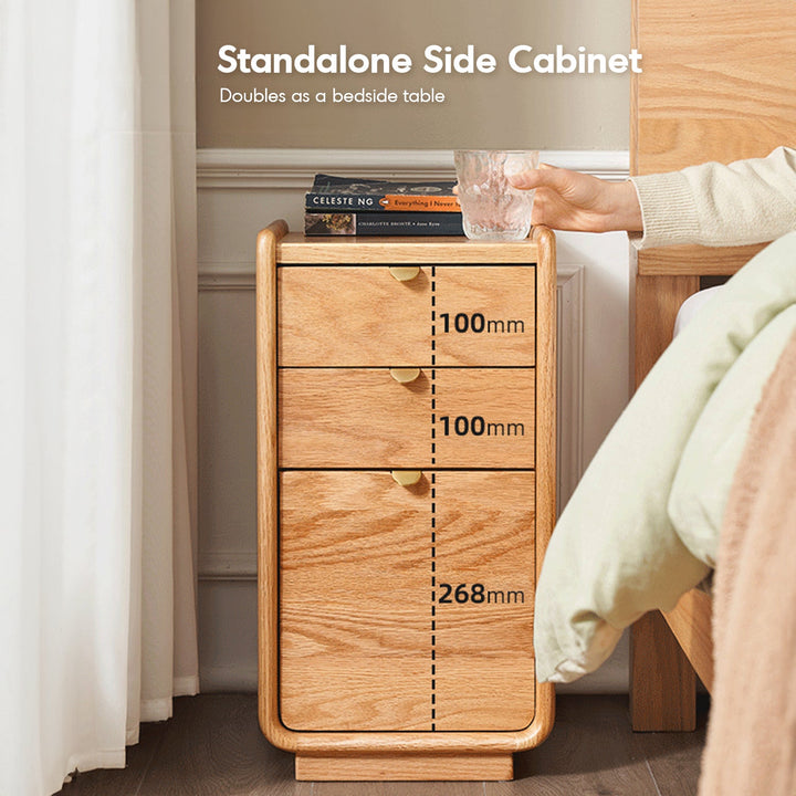 Scandinavian Oak Wood Dressing Table With Chest Of Drawers PURE