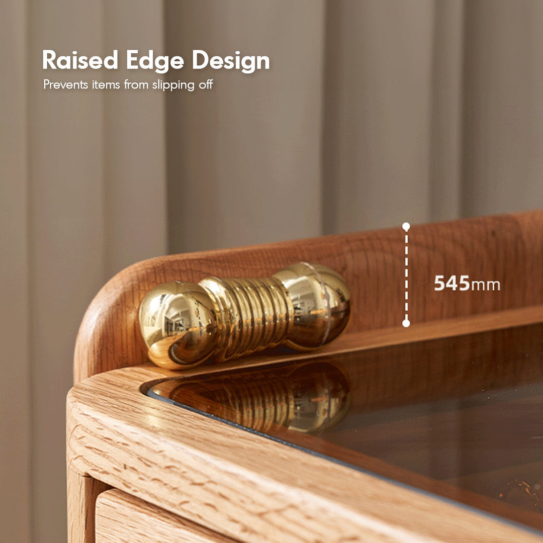 Scandinavian Oak Wood Dressing Table With Chest Of Drawers PURE