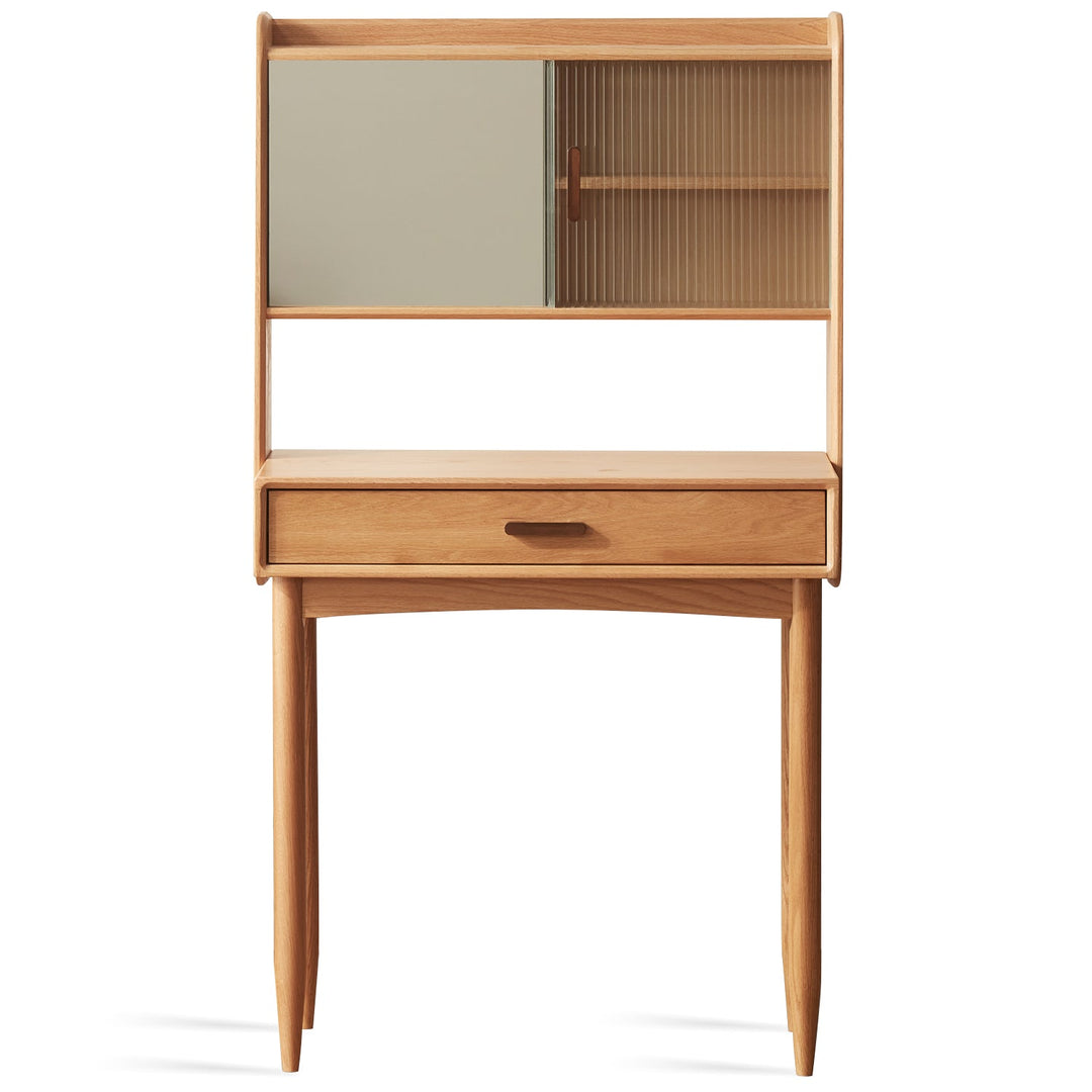 Scandinavian Oak Wood Dressing Table With Mirror NIA