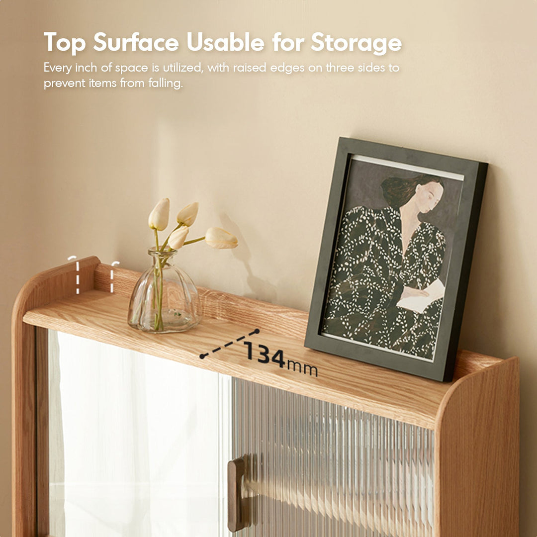 Scandinavian Oak Wood Dressing Table With Mirror NIA