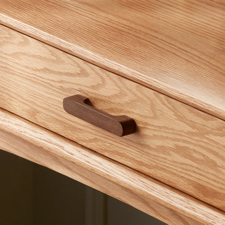 Scandinavian Oak Wood Dressing Table With Mirror NIA