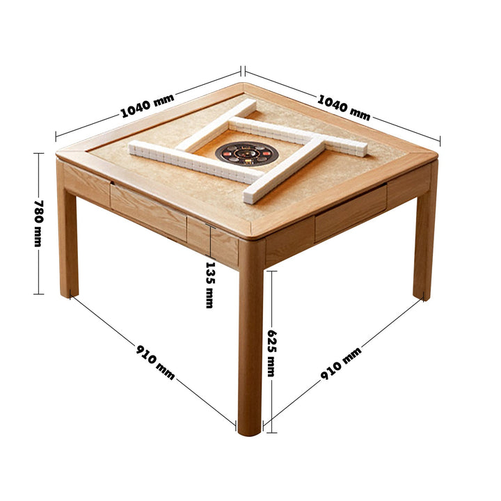 Scandinavian oak wood electric automatic mahjong table luckyv size charts.