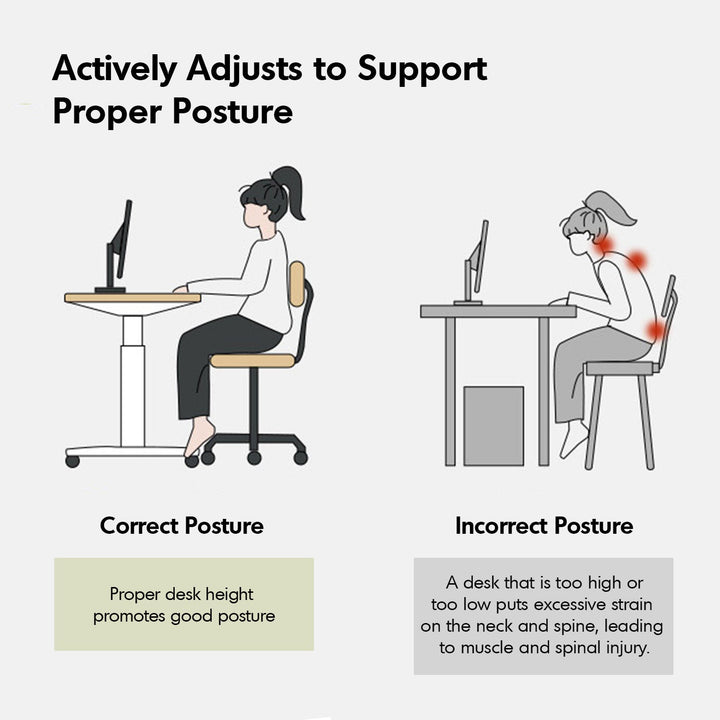 Scandinavian Oak Wood Electric Height Adjustable Slim Study Table SLIMLIFT
