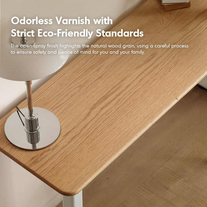 Scandinavian Oak Wood Electric Height Adjustable Slim Study Table SLIMLIFT