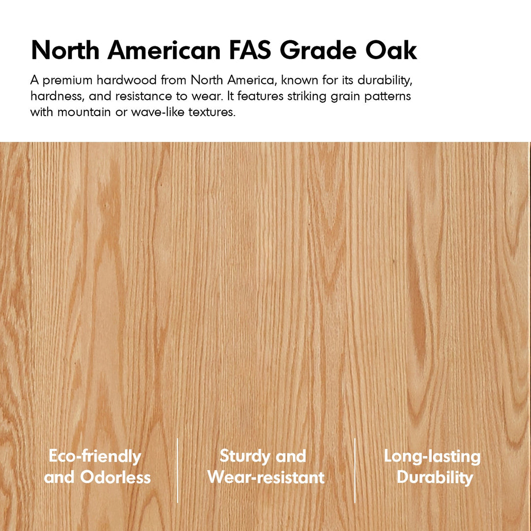 Scandinavian oak wood extendable study table jora in panoramic view.