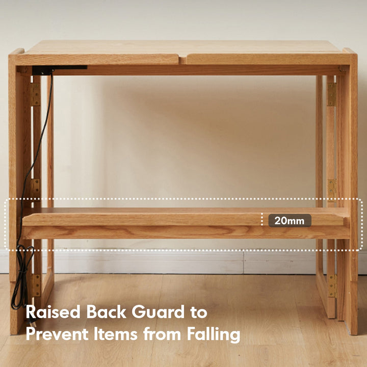 Scandinavian Oak Wood Extendable Study Table JORA