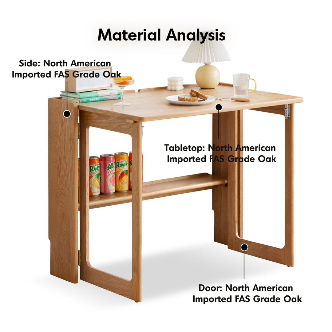 Scandinavian oak wood extendable study table jora detail 6.