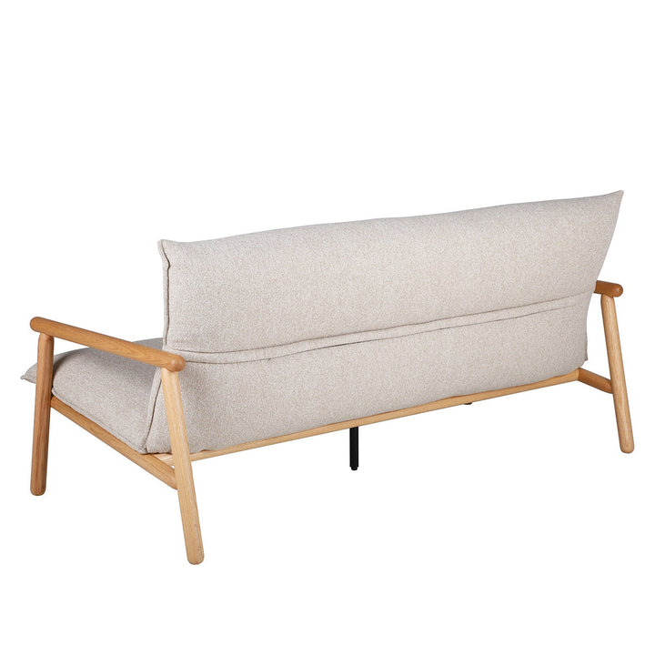 Scandinavian Oak Wood Fabric 2 Seater Sofa MAY