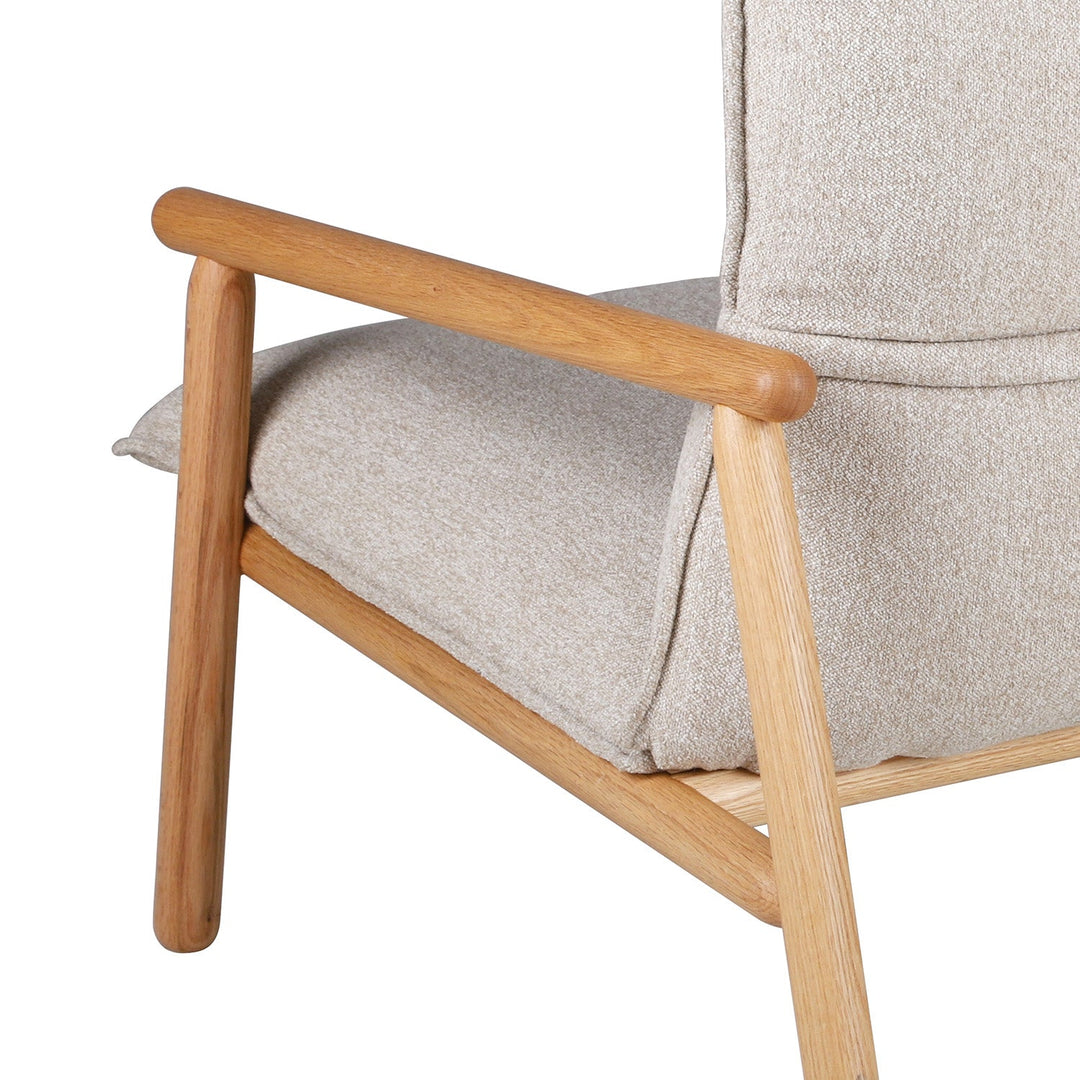 Scandinavian Oak Wood Fabric 2 Seater Sofa MAY