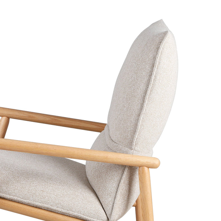 Scandinavian Oak Wood Fabric Rocking Chair MAY