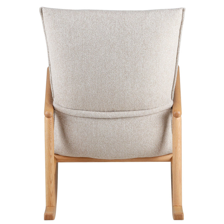 Scandinavian Oak Wood Fabric Rocking Chair MAY